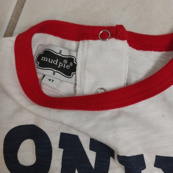 "Only Child Expiring Soon" Blue Big Brother T-Shirt by Mud Pie Size 4T NWT - Picture 2 of 6